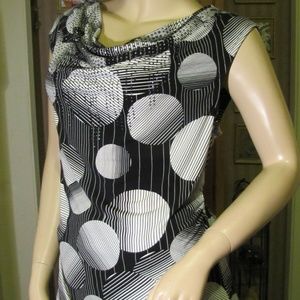 Style & Co. Petite Black & White Blouse PL